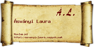 Ásványi Laura névjegykártya